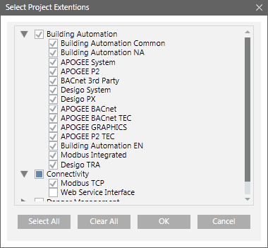 Select Project Extensions